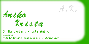 aniko krista business card