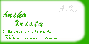 aniko krista business card